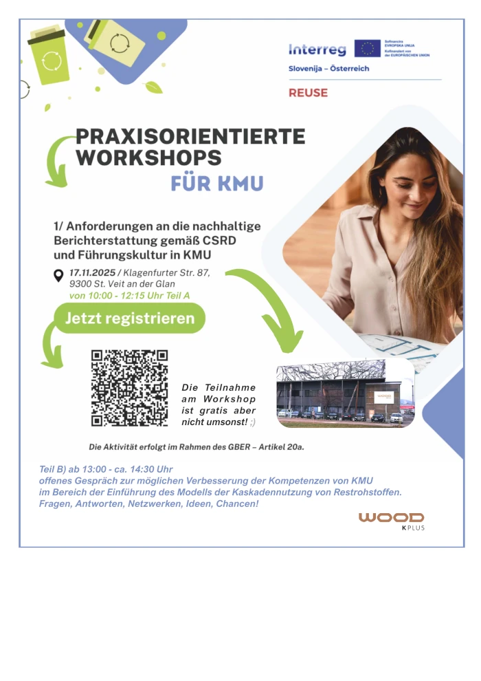 Workshop Anforderungen an die nachhaltige Berichterstattung gem CSRD und Führungskultur KMU