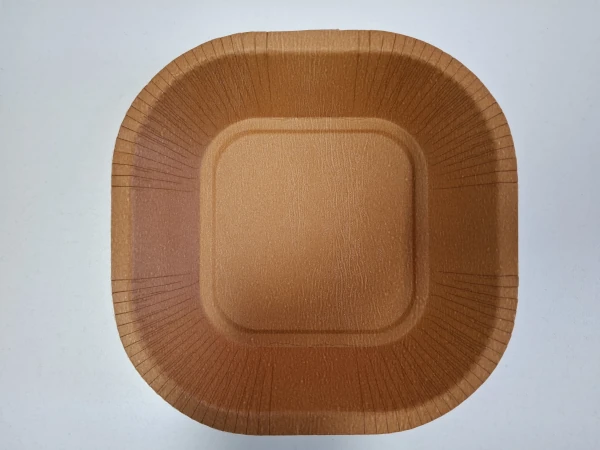 Thermoformed paper-based food trays at Ecozema Italy responsible for the product validation withing BIO-SUSHY project (©Photo by: Ecozema)